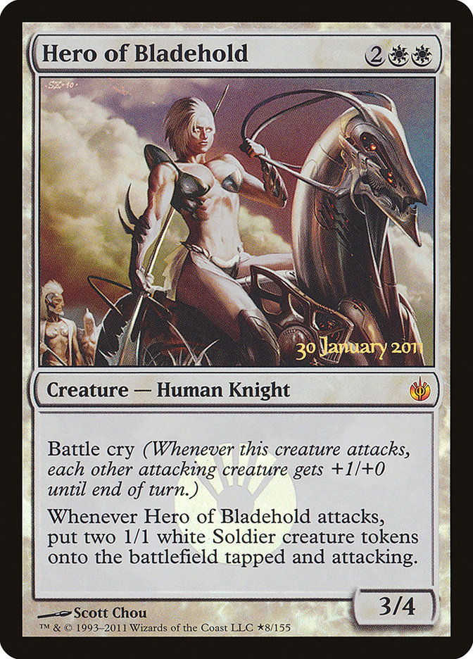 Hero of Bladehold [Mirrodin Besieged Prerelease Promos] | Game Grid - Logan