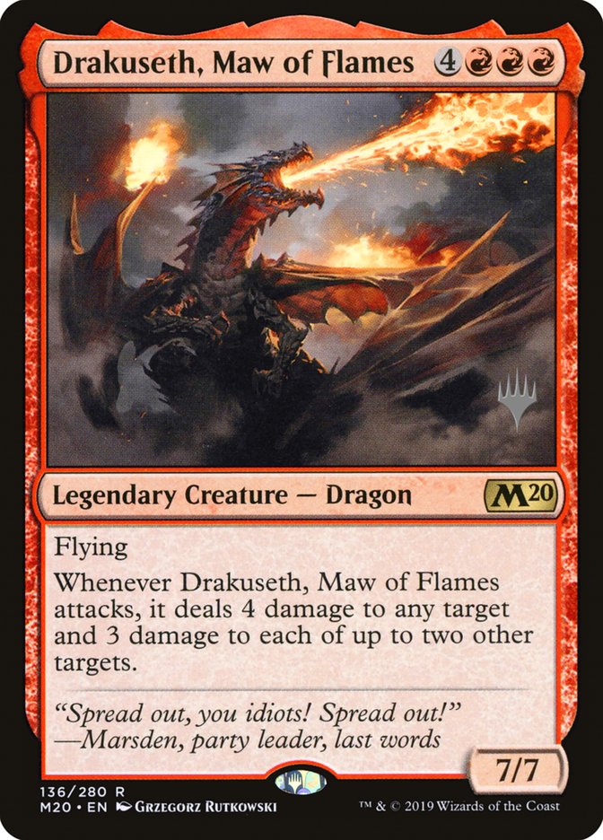 Drakuseth, Maw of Flames (Promo Pack) [Core Set 2020 Promos] | Game Grid - Logan