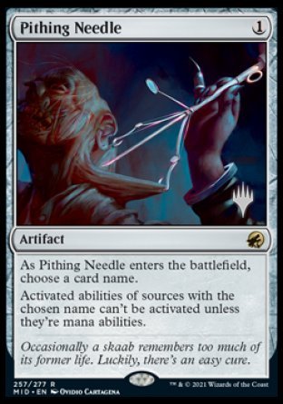 Pithing Needle (Promo Pack) [Innistrad: Midnight Hunt Promos] | Game Grid - Logan