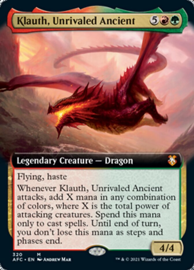 Klauth, Unrivaled Ancient (Extended Art) [Dungeons & Dragons: Adventures in the Forgotten Realms Commander] | Game Grid - Logan