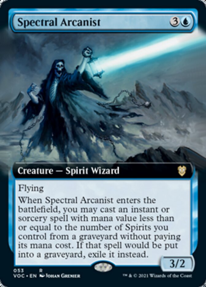 Spectral Arcanist (Extended Art) [Innistrad: Crimson Vow Commander] | Game Grid - Logan