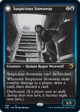 Suspicious Stowaway // Seafaring Werewolf [Innistrad: Double Feature] | Game Grid - Logan