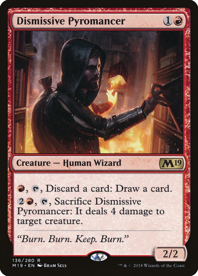 Dismissive Pyromancer [Core Set 2019] | Game Grid - Logan