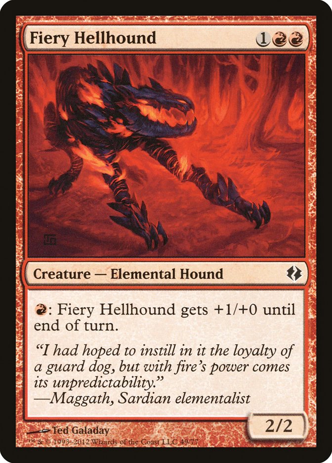 Fiery Hellhound [Duel Decks: Venser vs. Koth] | Game Grid - Logan