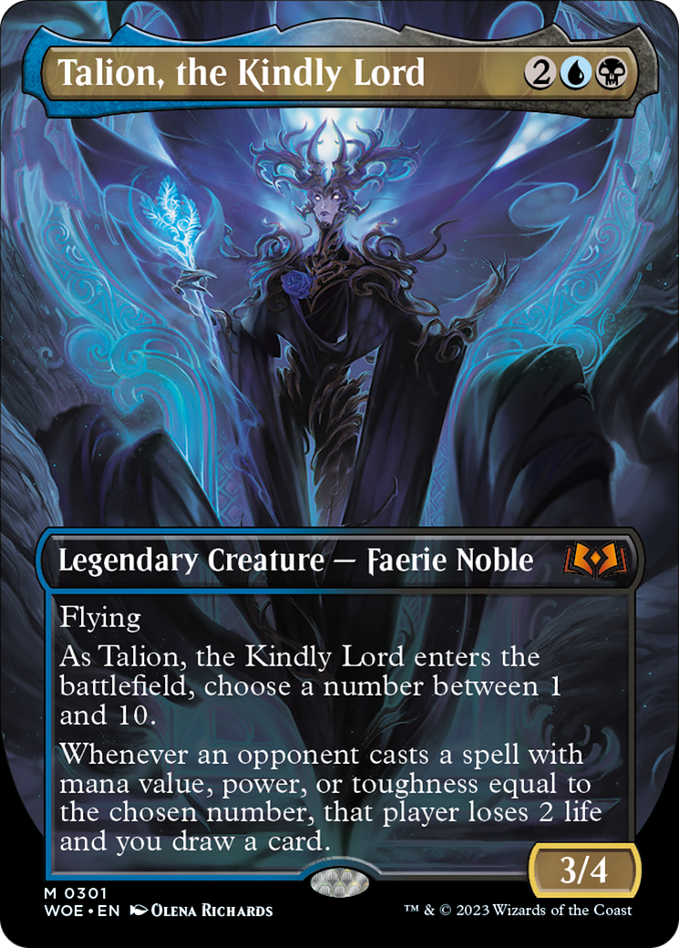 Talion, the Kindly Lord (Borderless Alternate Art) [Wilds of Eldraine] | Game Grid - Logan