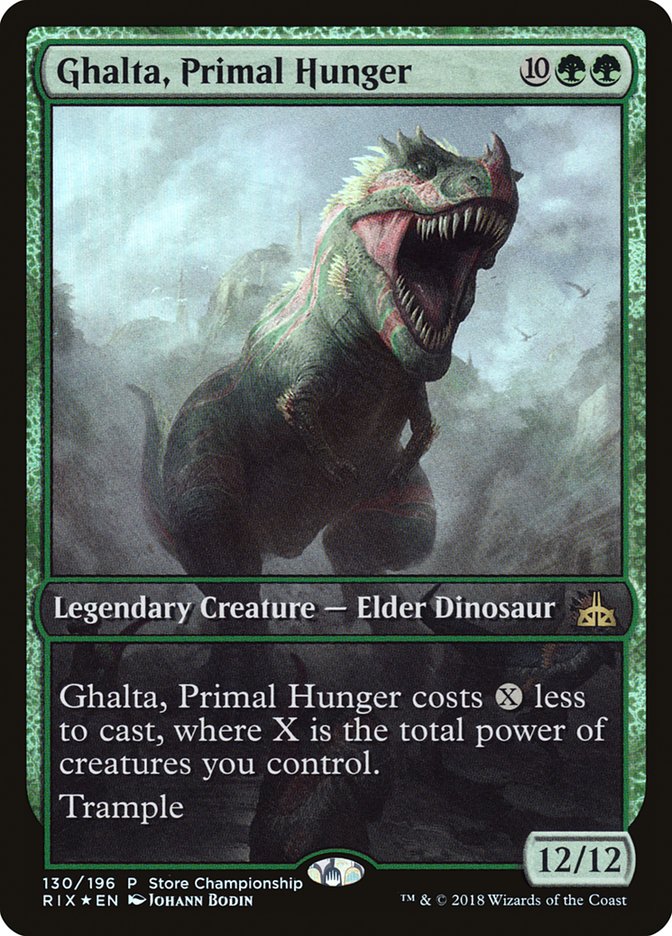 Ghalta, Primal Hunger (Store Championship) (Extended Art) [Rivals of Ixalan Promos] | Game Grid - Logan
