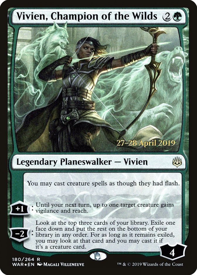 Vivien, Champion of the Wilds [War of the Spark Prerelease Promos] | Game Grid - Logan