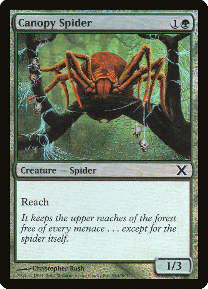 Canopy Spider (Premium Foil) [Tenth Edition] | Game Grid - Logan