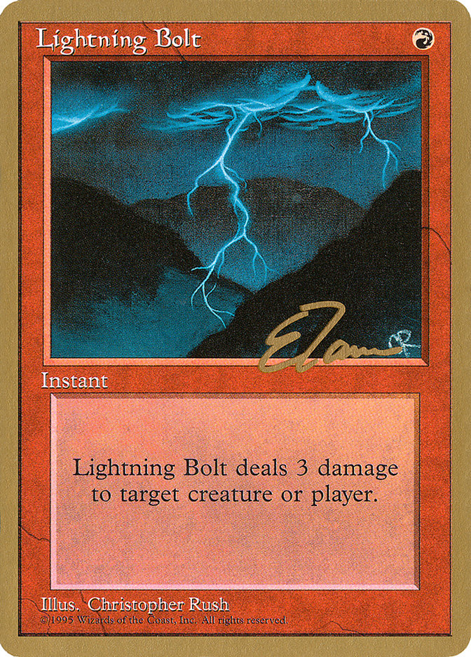 Lightning Bolt (Eric Tam) [Pro Tour Collector Set] | Game Grid - Logan