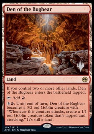 Den of the Bugbear (Promo Pack) [Dungeons & Dragons: Adventures in the Forgotten Realms Promos] | Game Grid - Logan