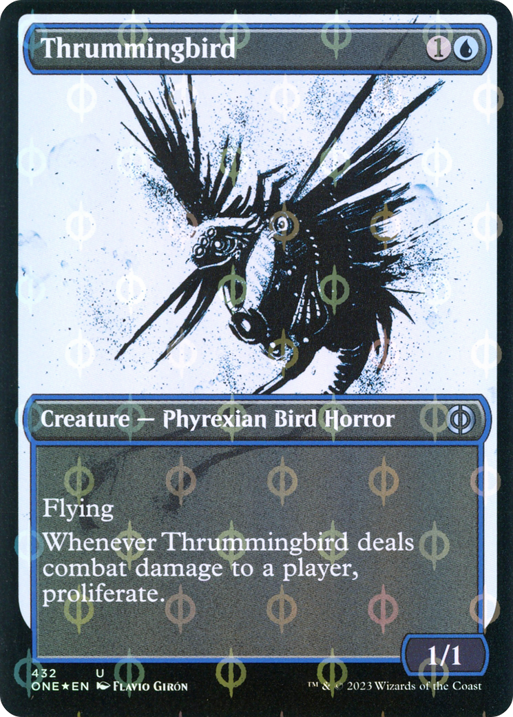 Thrummingbird (Showcase Ichor Step-and-Compleat Foil) [Phyrexia: All Will Be One] | Game Grid - Logan