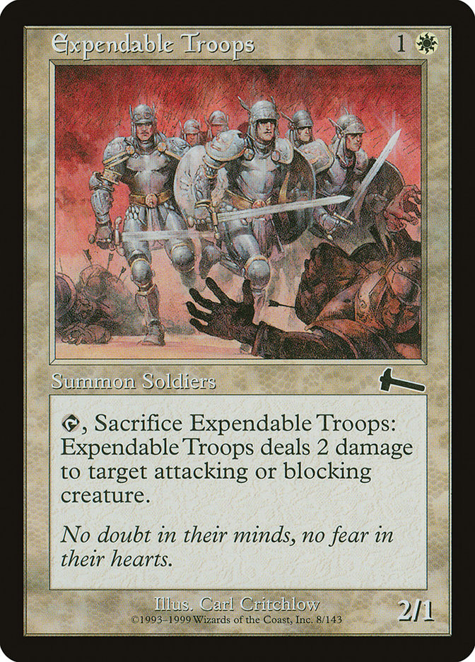 Expendable Troops [Urza's Legacy] | Game Grid - Logan
