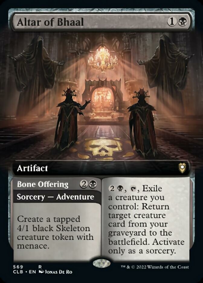 Altar of Bhaal // Bone Offering (Extended Art) [Commander Legends: Battle for Baldur's Gate] | Game Grid - Logan