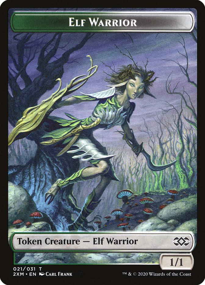 Myr (007) // Elf Warrior Double-Sided Token [Double Masters Tokens] | Game Grid - Logan