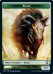 Beast // Dragon Spirit Double-Sided Token [Dungeons & Dragons: Adventures in the Forgotten Realms Commander Tokens] | Game Grid - Logan