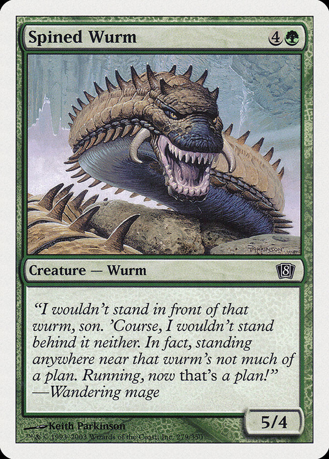 Spined Wurm [Eighth Edition] | Game Grid - Logan