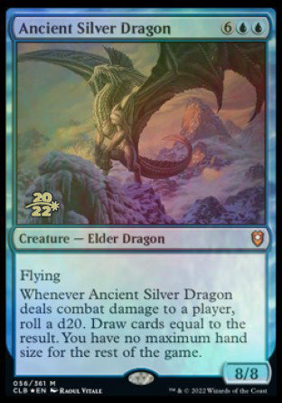 Ancient Silver Dragon [Commander Legends: Battle for Baldur's Gate Prerelease Promos] | Game Grid - Logan