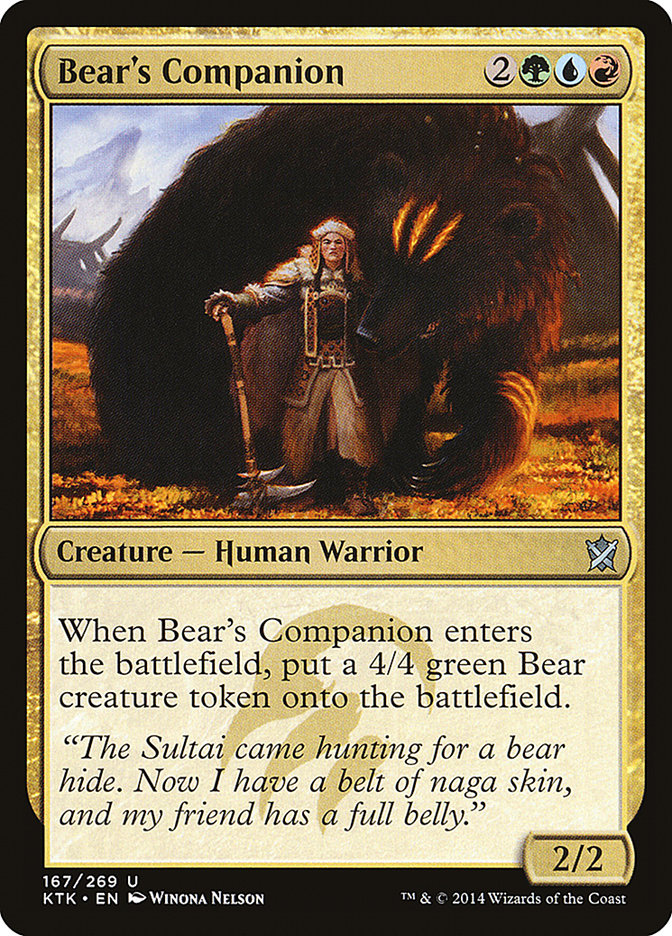 Bear's Companion [Khans of Tarkir] | Game Grid - Logan