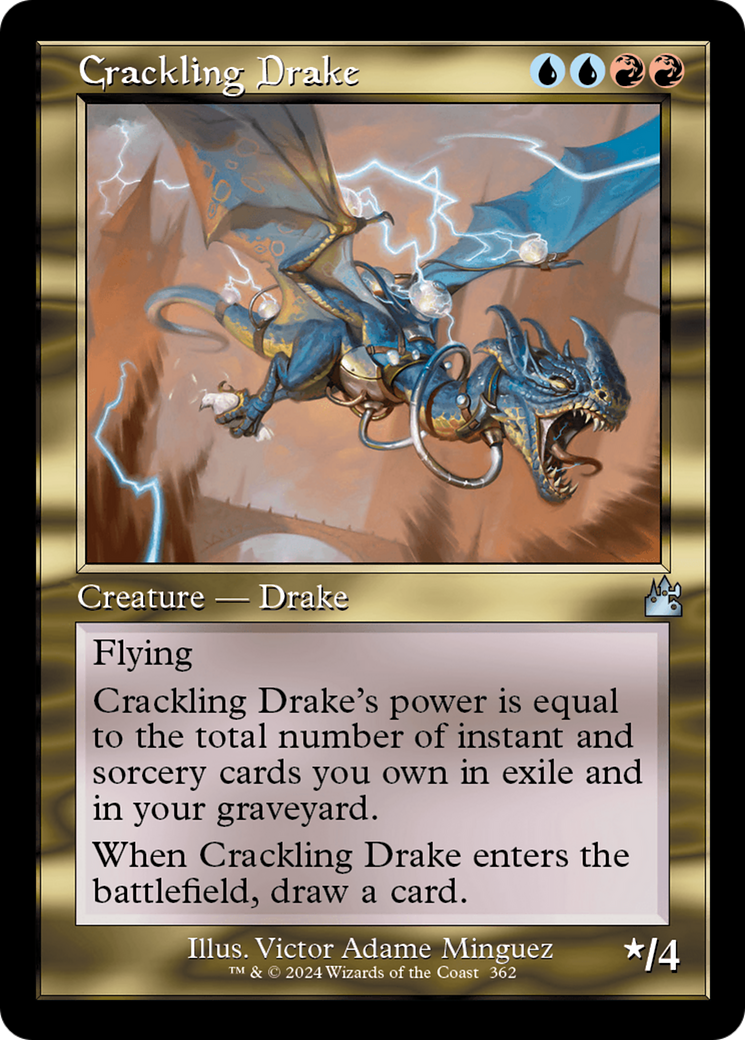 Crackling Drake (Retro Frame) [Ravnica Remastered] | Game Grid - Logan