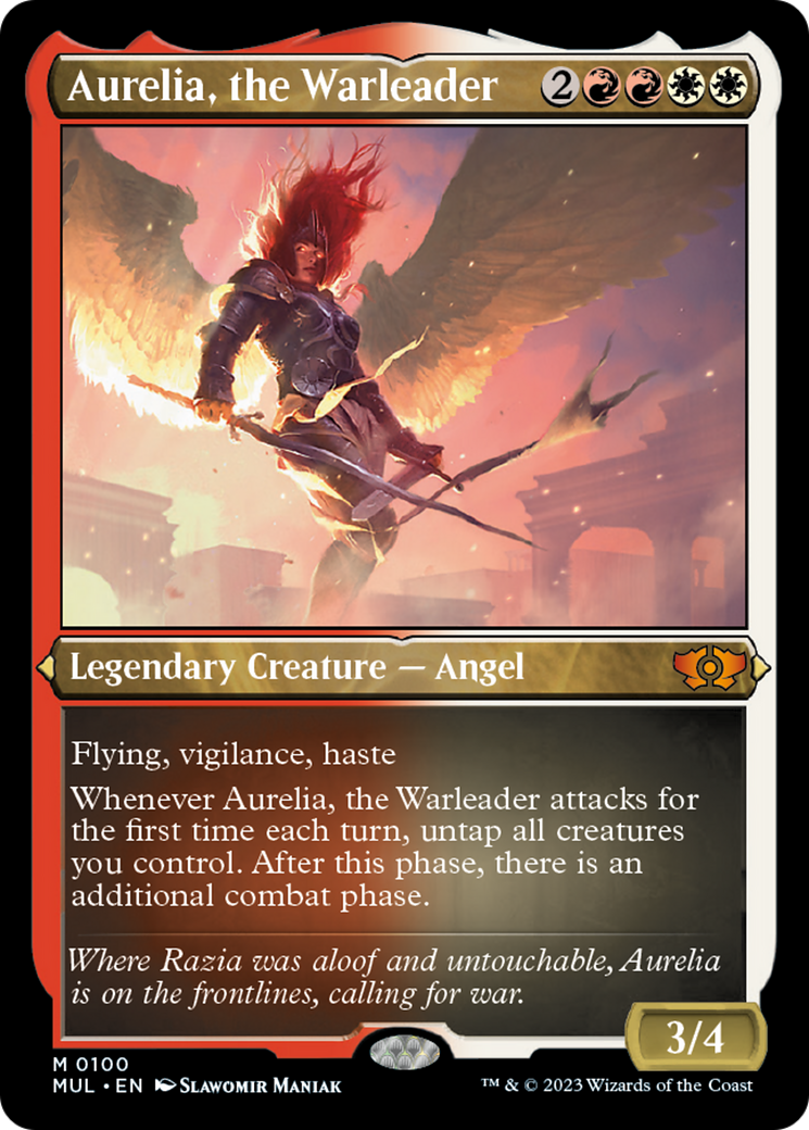 Aurelia, the Warleader (Foil Etched) [Multiverse Legends] | Game Grid - Logan