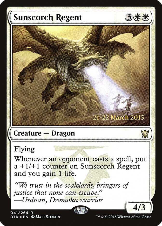 Sunscorch Regent [Dragons of Tarkir Prerelease Promos] | Game Grid - Logan