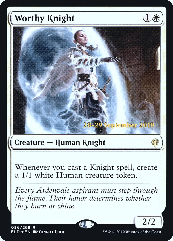 Worthy Knight [Throne of Eldraine Prerelease Promos] | Game Grid - Logan