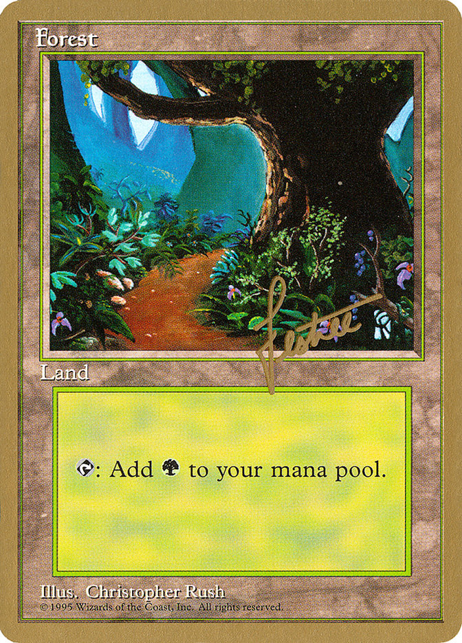 Forest (bl376) (Bertrand Lestree) [Pro Tour Collector Set] | Game Grid - Logan