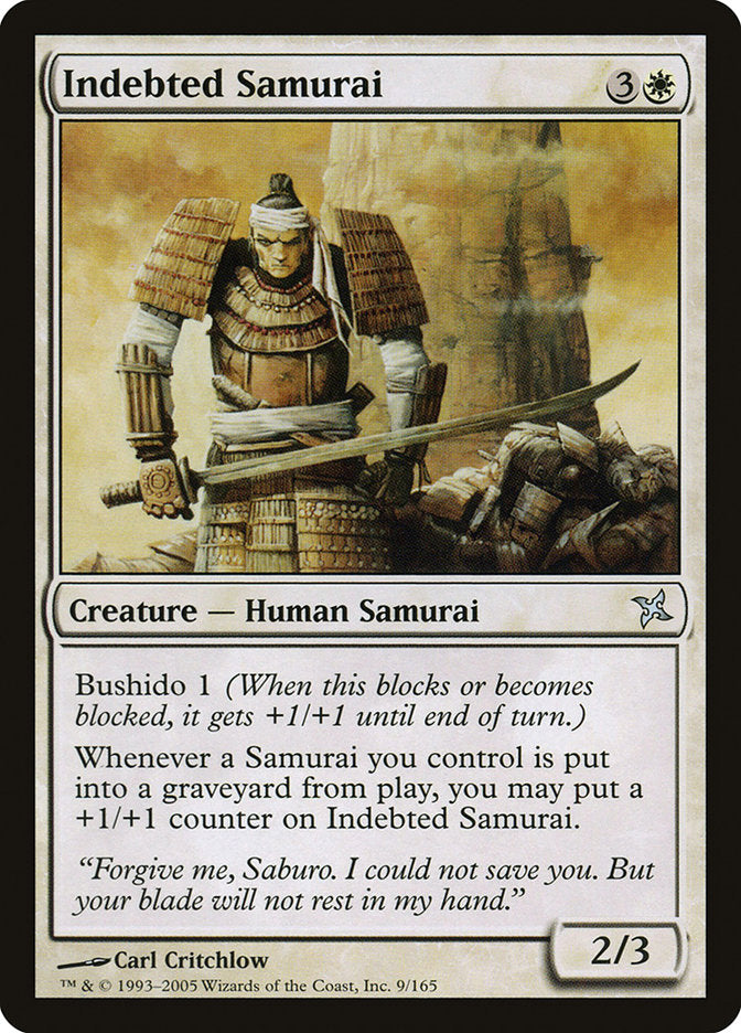 Indebted Samurai [Betrayers of Kamigawa] | Game Grid - Logan