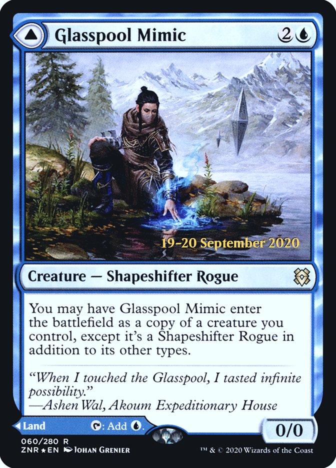 Glasspool Mimic // Glasspool Shore [Zendikar Rising Prerelease Promos] | Game Grid - Logan