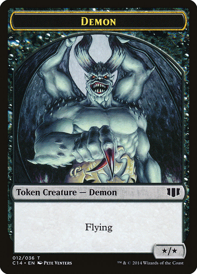 Demon (012/036) // Zombie (016/036) Double-Sided Token [Commander 2014 Tokens] | Game Grid - Logan