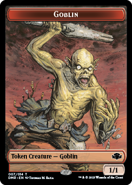 Goblin // Marit Lage Double-Sided Token [Dominaria Remastered Tokens] | Game Grid - Logan