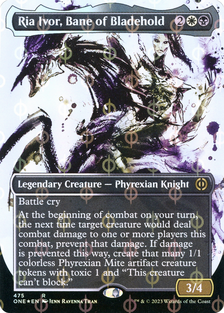 Ria Ivor, Bane of Bladehold (Borderless Ichor Step-and-Compleat Foil) [Phyrexia: All Will Be One] | Game Grid - Logan