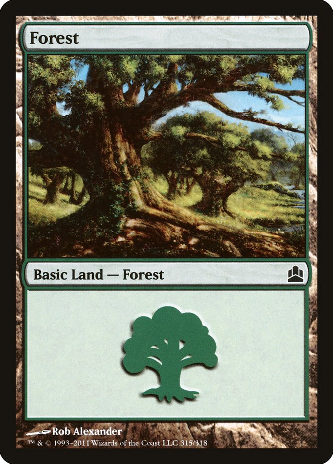 Forest (315) [Commander 2011] | Game Grid - Logan