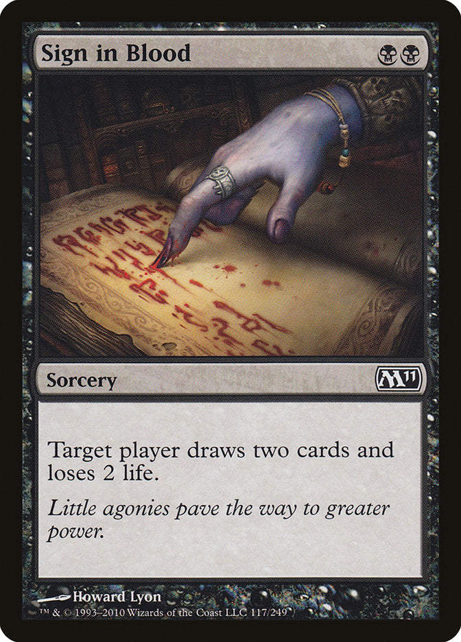 Sign in Blood [Magic 2011] | Game Grid - Logan