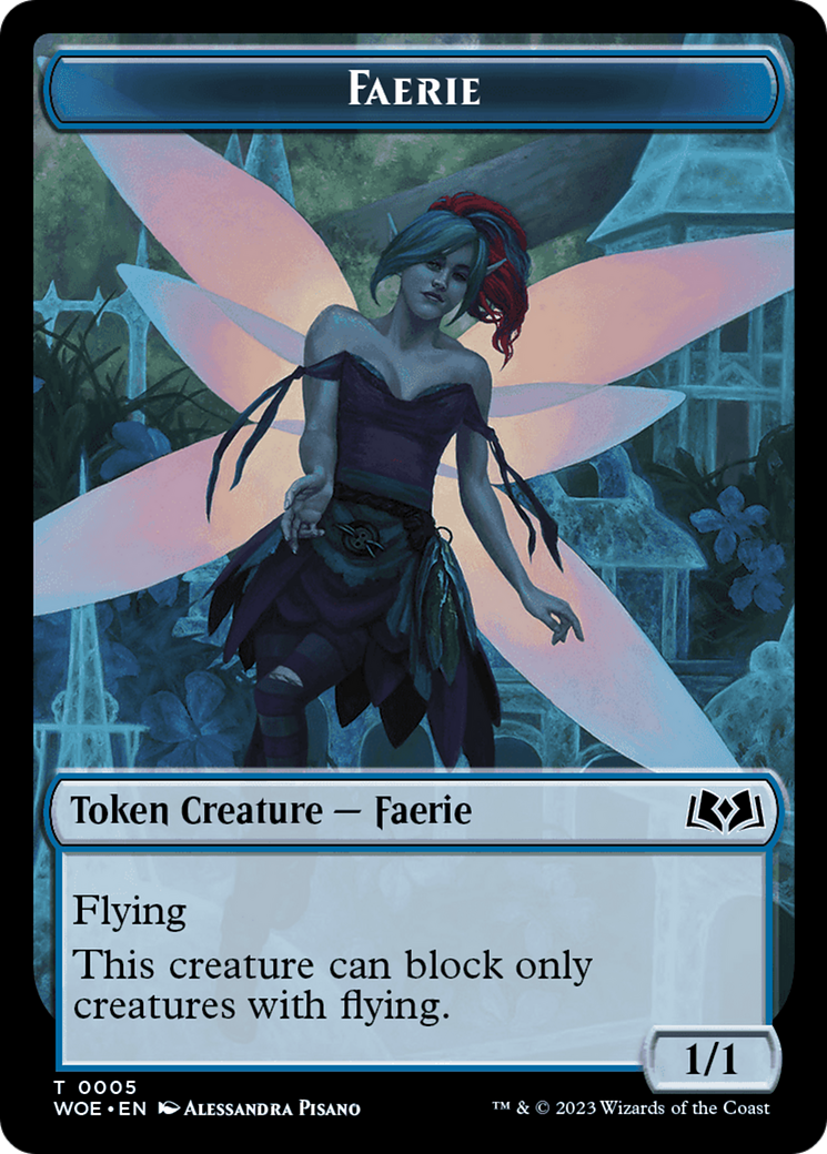 Faerie Token [Wilds of Eldraine Tokens] | Game Grid - Logan