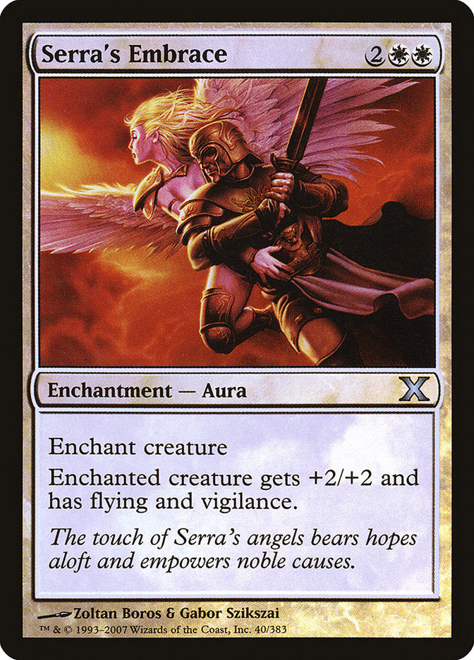 Serra's Embrace (Premium Foil) [Tenth Edition] | Game Grid - Logan