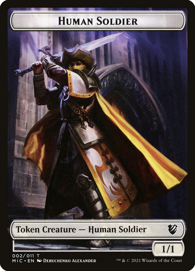 Copy // Human Soldier Double-Sided Token [Double Masters Tokens] | Game Grid - Logan