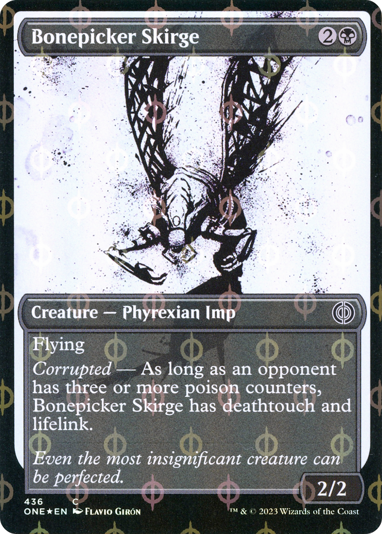Bonepicker Skirge (Showcase Ichor Step-and-Compleat Foil) [Phyrexia: All Will Be One] | Game Grid - Logan