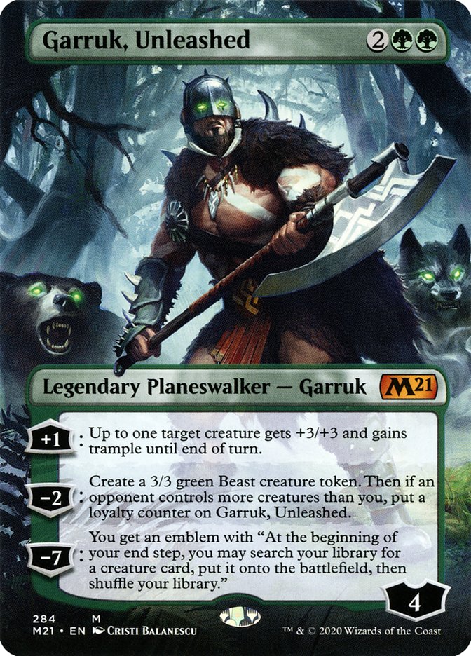 Garruk, Unleashed (Borderless) [Core Set 2021] | Game Grid - Logan