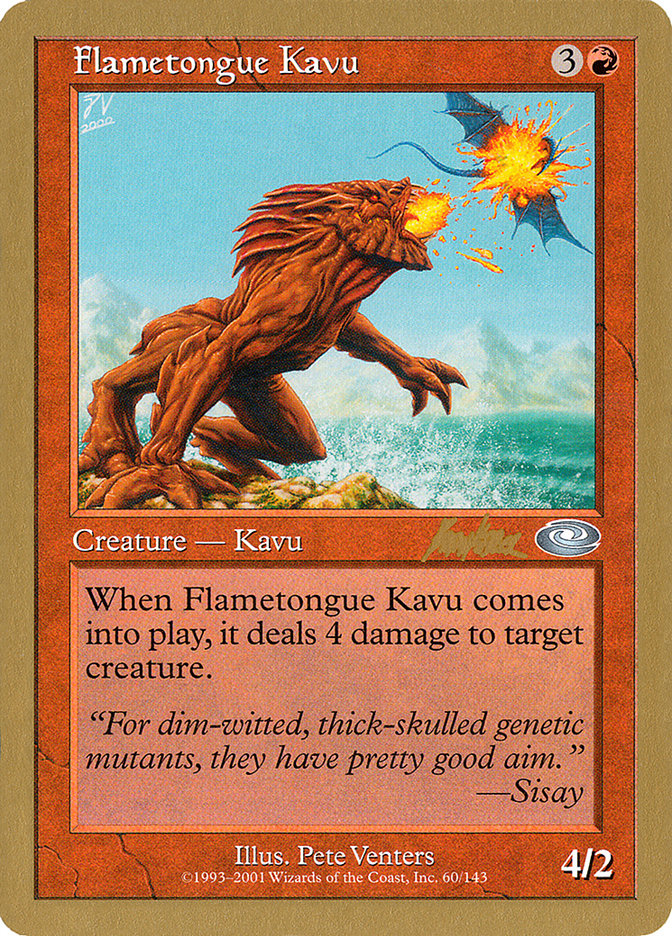 Flametongue Kavu (Brian Kibler) [World Championship Decks 2002] | Game Grid - Logan