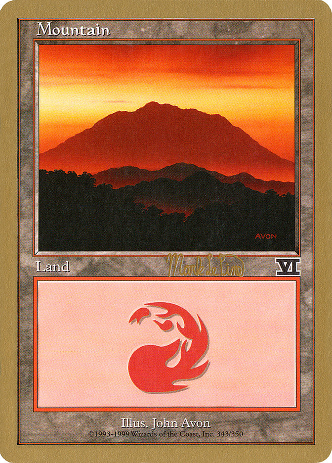 Mountain (mlp346a) (Mark Le Pine) [World Championship Decks 1999] | Game Grid - Logan