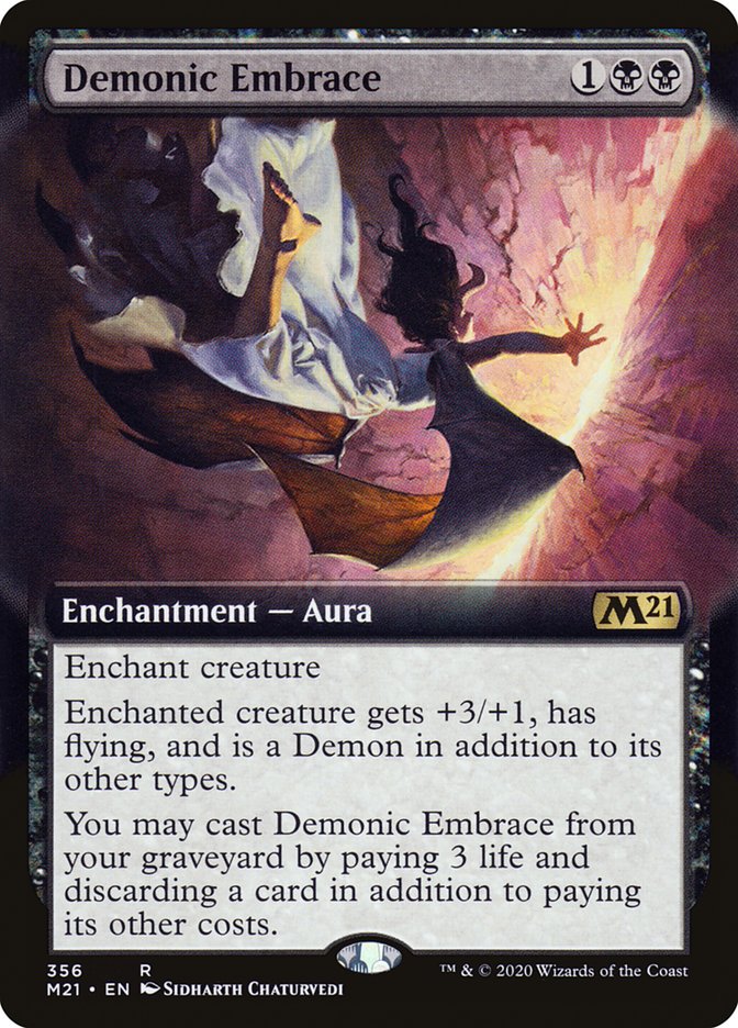 Demonic Embrace (Extended Art) [Core Set 2021] | Game Grid - Logan