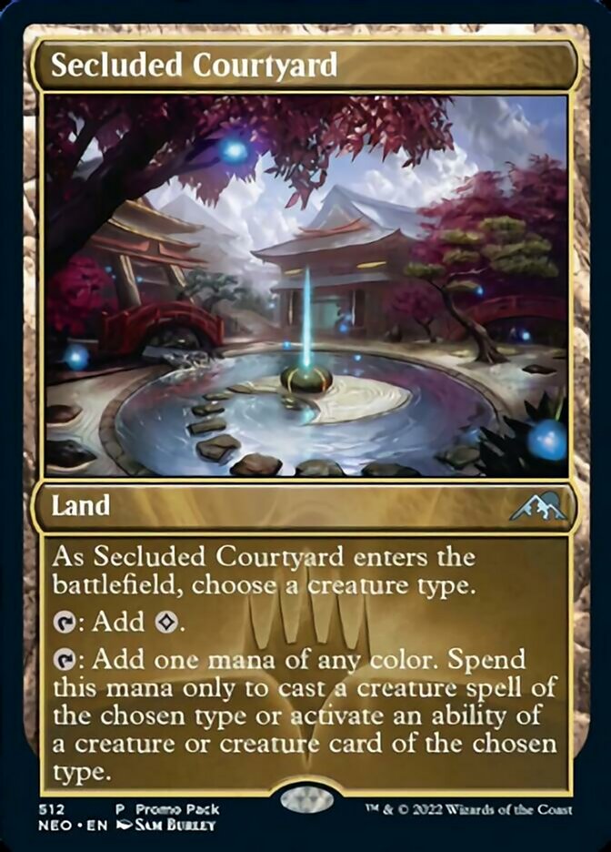 Secluded Courtyard (Promo Pack) [Kamigawa: Neon Dynasty Promos] | Game Grid - Logan