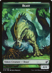 Beast (014) // Wurm Double-Sided Token [Commander 2019 Tokens] | Game Grid - Logan