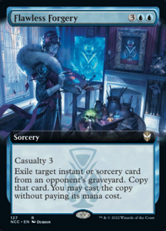 Flawless Forgery (Extended Art) [Streets of New Capenna Commander] | Game Grid - Logan