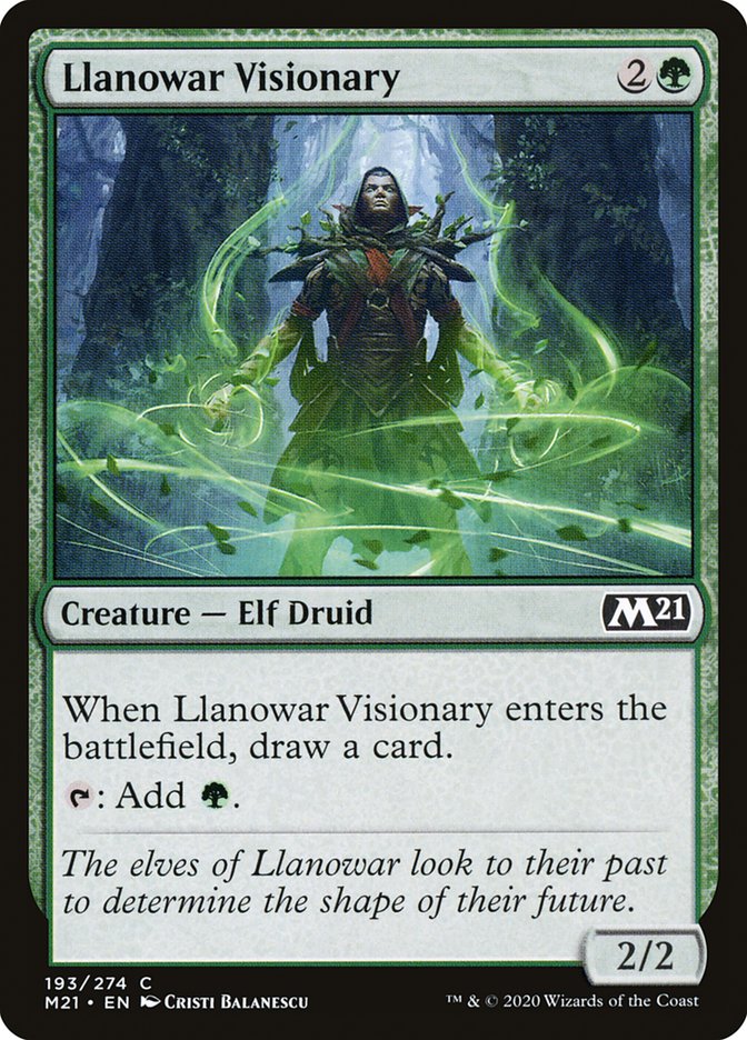 Llanowar Visionary [Core Set 2021] | Game Grid - Logan