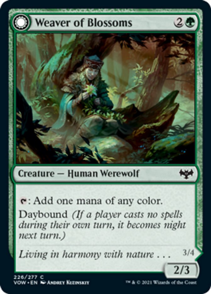 Weaver of Blossoms // Blossom-Clad Werewolf [Innistrad: Crimson Vow] | Game Grid - Logan