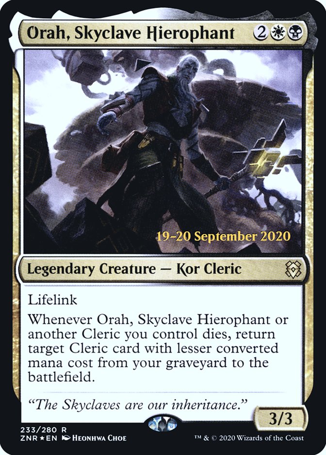 Orah, Skyclave Hierophant [Zendikar Rising Prerelease Promos] | Game Grid - Logan