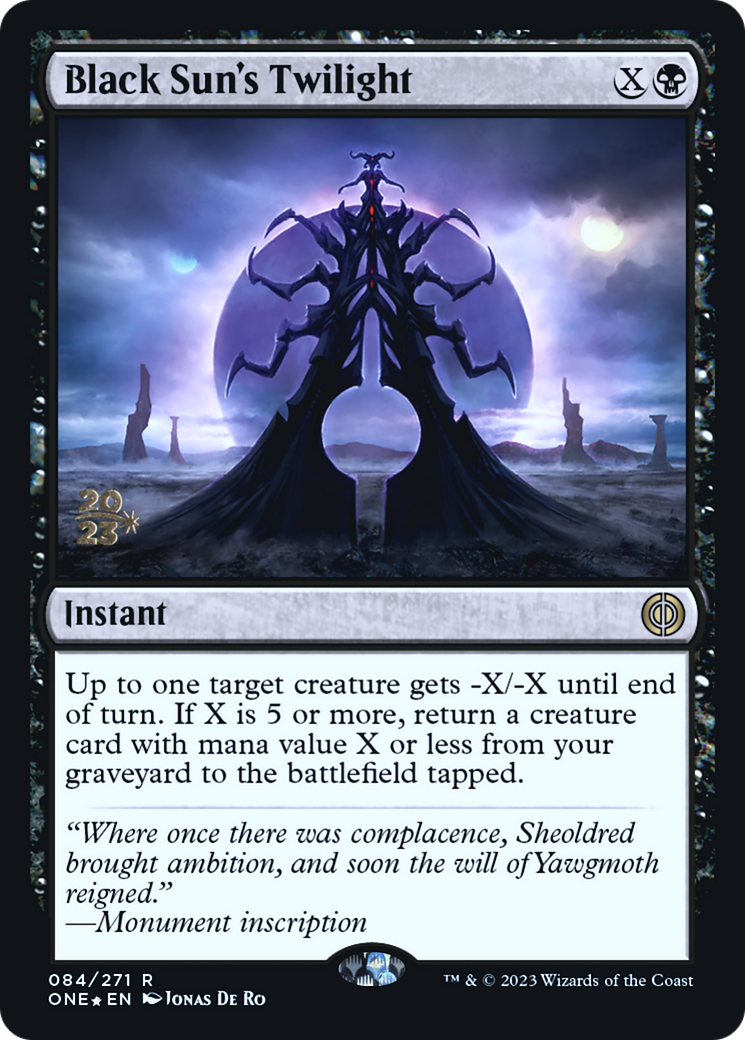 Black Sun's Twilight [Phyrexia: All Will Be One Prerelease Promos] | Game Grid - Logan