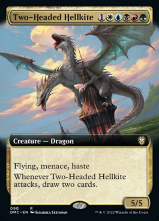 Two-Headed Hellkite (Extended Art) [Dominaria United Commander] | Game Grid - Logan